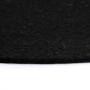 Mantel individual 4 unidades liso redondo algodón negro 38 cm