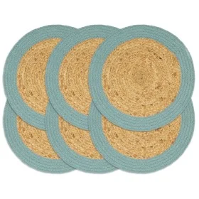 Tischset 6 Stück Jute und natürliche und grüne Baumwolle 38 cm von vidaXL, Tischsets - Ref: Foro24-133865, Preis: 30,23 €, Ra...