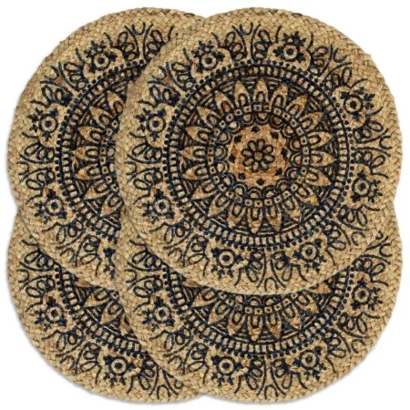 Runde Tischsets 4 Stück dunkelblaue Jute 38 cm von vidaXL, Tischsets - Ref: Foro24-133870, Preis: 25,22 €, Rabatt: %