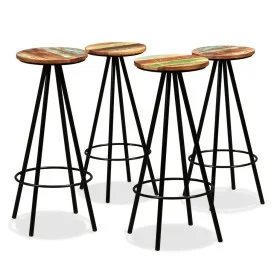 Kitchen stools 4 units recycled solid wood by vidaXL, Kitchen stools - Ref: Foro24-245446, Price: 226,54 €, Discount: %