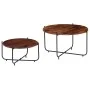 Set de mesas de centro 2 uds madera maciza de sheesham 60x35 cm de vidaXL, Mesas de centro - Ref: Foro24-246015, Precio: 74,1...