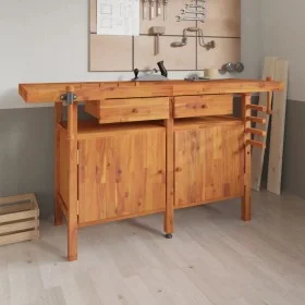 Werkbank mit Schubladen und Schrauben, Holzbank 162x62x83 cm von vidaXL, Arbeitstische - Ref: Foro24-153324, Preis: 384,56 €,...