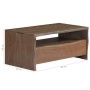 Live Edge Couchtisch aus massivem grauem Akazienholz 90x50x40 cm von vidaXL, Couchtisch - Ref: Foro24-246127, Preis: 139,68 €...