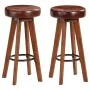 Küchenhocker 2 Stk. echtes Leder massives Akazienholz von vidaXL, Küchenhocker - Ref: Foro24-246260, Preis: 165,13 €, Rabatt: %