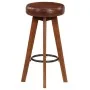 Küchenhocker 2 Stk. echtes Leder massives Akazienholz von vidaXL, Küchenhocker - Ref: Foro24-246260, Preis: 165,13 €, Rabatt: %