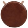 Kitchen stools 2 units genuine leather solid acacia wood by vidaXL, Kitchen stools - Ref: Foro24-246260, Price: 158,89 €, Dis...