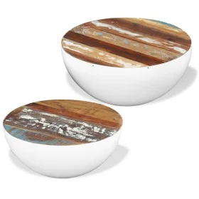 Set of 2 solid recycled wood bowl-shaped coffee tables by vidaXL, Coffee table - Ref: Foro24-243351, Price: 135,22 €, Discoun...