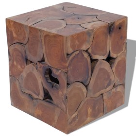 Solid teak wood stool by vidaXL, Folding stools and chairs - Ref: Foro24-243472, Price: 119,31 €, Discount: %