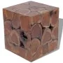 Solid teak wood stool by vidaXL, Folding stools and chairs - Ref: Foro24-243472, Price: 115,88 €, Discount: %