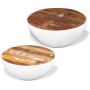 Set of 2 solid recycled wood bowl-shaped coffee tables by vidaXL, Coffee table - Ref: Foro24-243351, Price: 136,35 €, Discoun...