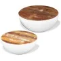 Set of 2 solid recycled wood bowl-shaped coffee tables by vidaXL, Coffee table - Ref: Foro24-243351, Price: 135,22 €, Discoun...