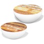 Set of 2 solid recycled wood bowl-shaped coffee tables by vidaXL, Coffee table - Ref: Foro24-243351, Price: 136,35 €, Discoun...