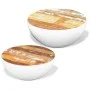 Set of 2 solid recycled wood bowl-shaped coffee tables by vidaXL, Coffee table - Ref: Foro24-243351, Price: 135,22 €, Discoun...
