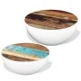 Set of 2 solid recycled wood bowl-shaped coffee tables by vidaXL, Coffee table - Ref: Foro24-243351, Price: 135,22 €, Discoun...