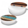 Set of 2 solid recycled wood bowl-shaped coffee tables by vidaXL, Coffee table - Ref: Foro24-243351, Price: 136,35 €, Discoun...