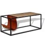 Couchtisch mit Zeitschriftenständer aus echtem Leder 110x50x45 cm von vidaXL, Couchtisch - Ref: Foro24-244241, Preis: 87,93 €...