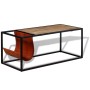 Couchtisch mit Zeitschriftenständer aus echtem Leder 110x50x45 cm von vidaXL, Couchtisch - Ref: Foro24-244241, Preis: 88,68 €...