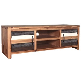 Mueble para TV de madera maciza de acacia 120x35x40 cm