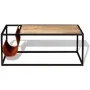 Coffee table with magazine rack in genuine leather 110x50x45 cm by vidaXL, Coffee table - Ref: Foro24-244241, Price: 87,93 €,...