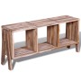 TV-Schrank mit 3 stapelbaren Regalen aus recyceltem Teakholz von vidaXL, TV-Möbel - Ref: Foro24-241718, Preis: 153,77 €, Raba...