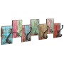 Coat rack with 7 hooks made of solid recycled wood. by vidaXL, Hat and coat racks - Ref: Foro24-243460, Price: 56,23 €, Disco...