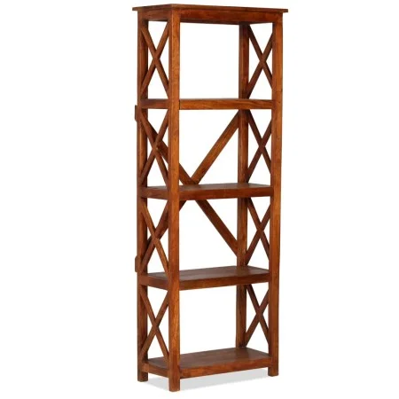 Solid acacia wood shelf with honey finish 60x30x160 cm by vidaXL, Bookcases and shelves - Ref: Foro24-245646, Price: 245,04 €...