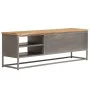 TV stand made of recycled teak wood and steel 120x30x40 cm by vidaXL, TV Furniture - Ref: Foro24-246281, Price: 171,78 €, Dis...