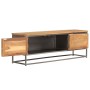 TV-Möbel aus recyceltem Teakholz und Stahl 120x30x40 cm von vidaXL, TV-Möbel - Ref: Foro24-246281, Preis: 173,41 €, Rabatt: %