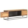 TV stand made of recycled teak wood and steel 120x30x40 cm by vidaXL, TV Furniture - Ref: Foro24-246281, Price: 171,78 €, Dis...