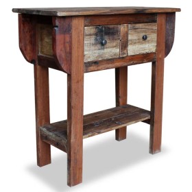 Konsolentisch aus massivem recyceltem Holz 80x35x80 cm von vidaXL, Seitentische - Ref: Foro24-244509, Preis: 242,11 €, Rabatt: %