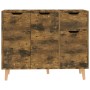Aparador de madera de ingeniería roble ahumado 90x30x72 cm