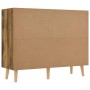 Aparador de madera de ingeniería roble ahumado 90x30x72 cm