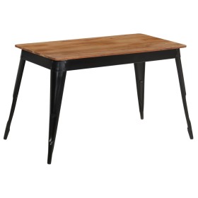 Esstisch aus massivem Akazienholz und Stahl 120x60x76 cm von vidaXL, Küchen- und Esstische - Ref: Foro24-246295, Preis: 207,8...