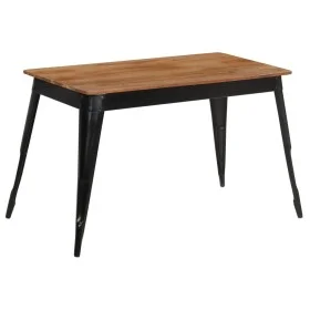 Solid acacia wood and steel dining table 120x60x76 cm by vidaXL, Kitchen and dining tables - Ref: Foro24-246295, Price: 204,6...