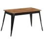 Solid acacia wood and steel dining table 120x60x76 cm by vidaXL, Kitchen and dining tables - Ref: Foro24-246295, Price: 204,6...