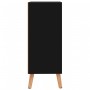 Aparador de madera de ingeniería negro brillo 60x30x72 cm