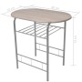 MDF-Frühstücksbar-Set von vidaXL, Möbelsets für Küchen und Esszimmer - Ref: Foro24-243002, Preis: 114,20 €, Rabatt: %
