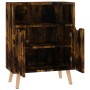 Aparador de madera de ingeniería roble ahumado 60x30x72 cm