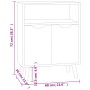 Aparador de madera de ingeniería roble ahumado 60x30x72 cm