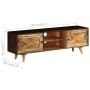 Mueble para TV de madera maciza de mango 140x30x45 cm