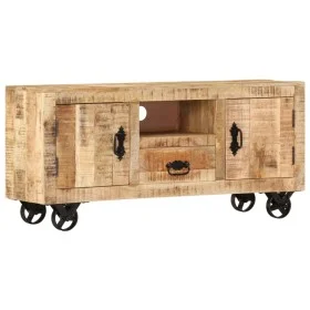 Rauer TV-Schrank aus Mangoholz, 110 x 30 x 50 cm von vidaXL, TV-Möbel - Ref: Foro24-243983, Preis: 224,20 €, Rabatt: %