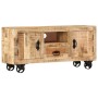 Rauer TV-Schrank aus Mangoholz, 110 x 30 x 50 cm von vidaXL, TV-Möbel - Ref: Foro24-243983, Preis: 228,23 €, Rabatt: %