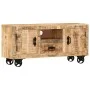 Rough mango wood TV cabinet 110x30x50 cm by vidaXL, TV Furniture - Ref: Foro24-243983, Price: 223,78 €, Discount: %
