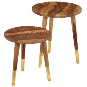 Coffee tables 2 units solid sheesham wood by vidaXL, Coffee table - Ref: Foro24-246231, Price: 81,32 €, Discount: %