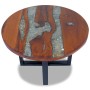 Mesa de centro de resina de teca 60 cm de vidaXL, Mesas de centro - Ref: Foro24-243466, Precio: 153,73 €, Descuento: %