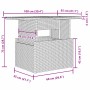 Set de sofás de jardín 7 pzas con cojines ratán PE gris claro