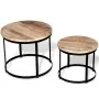Round coffee table set 2 pcs rough mango wood 40 cm/50 cm by vidaXL, Coffee table - Ref: Foro24-244006, Price: 98,75 €, Disco...