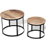 Rundes Couchtisch-Set, 2-teilig, raues Mangoholz, 40 cm/50 cm von vidaXL, Couchtisch - Ref: Foro24-244006, Preis: 100,25 €, R...