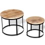 Round coffee table set 2 pcs rough mango wood 40 cm/50 cm by vidaXL, Coffee table - Ref: Foro24-244006, Price: 100,25 €, Disc...