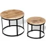 Round coffee table set 2 pcs rough mango wood 40 cm/50 cm by vidaXL, Coffee table - Ref: Foro24-244006, Price: 98,75 €, Disco...